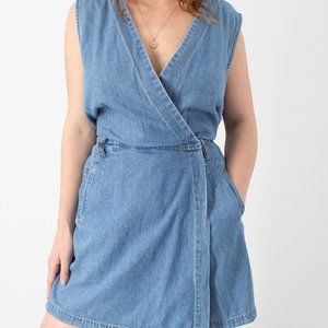 Gloria Vanderbilt vintage denim romper size L